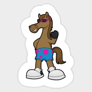 Horse with Sunglasses Sticker